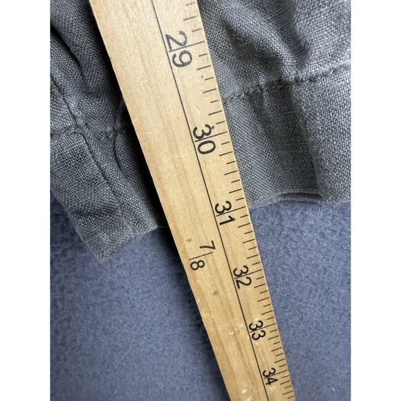 INC International Concepts Women Pants 14 Gray Beige Linen Wide Leg - Picture 7 of 8